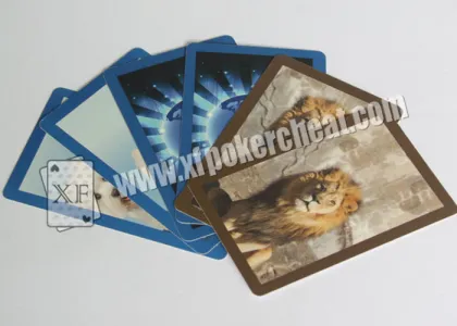 Red Paper Poker Analyzer Marking Playing Cards With Bonus Lion Pattern