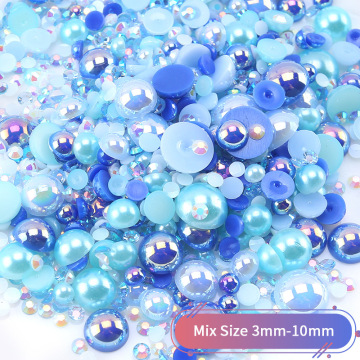WHATSTONE Mix Color 3-10mm Non Hotfix Flat Back Half Plastic Pearl Beads for Tumbler Decoration: Enhancing Your Personal Style with Vibrant Bead Art