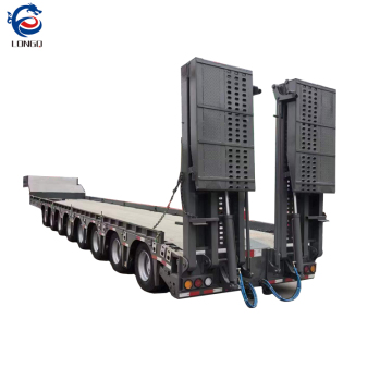 Multi Axle Hydraulic Low Bed Truck Trailers for Excavator Transport