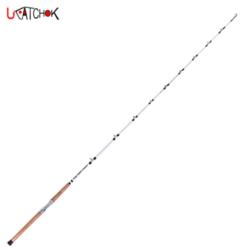 7'6\" Catfish Fishing Rod with Cork Handle and Stainless Steel Components