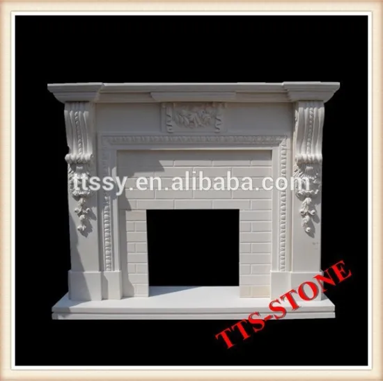 Hand Carved Stone American Fireplace