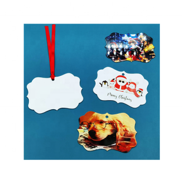 Double sides DIY Sublimation blanks all shapes White Blank Aluminum Christmas ornament