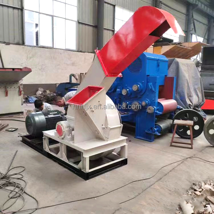 Automatic Wood Slicer and Drum Chipper for Large Miscellaneous Wood