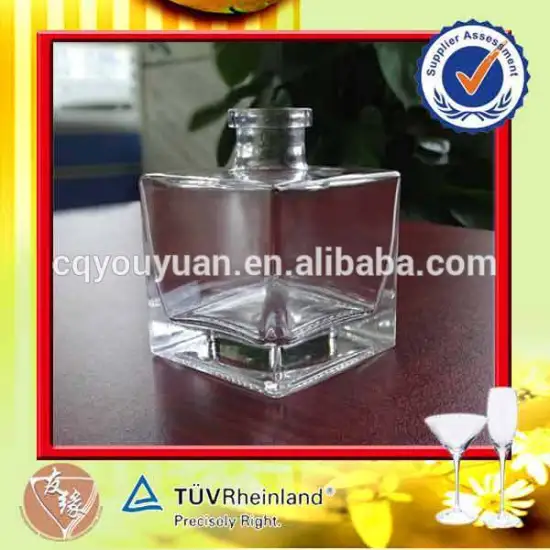 Beautiful Clear Glass Square Small Cheap Bottles 200ml