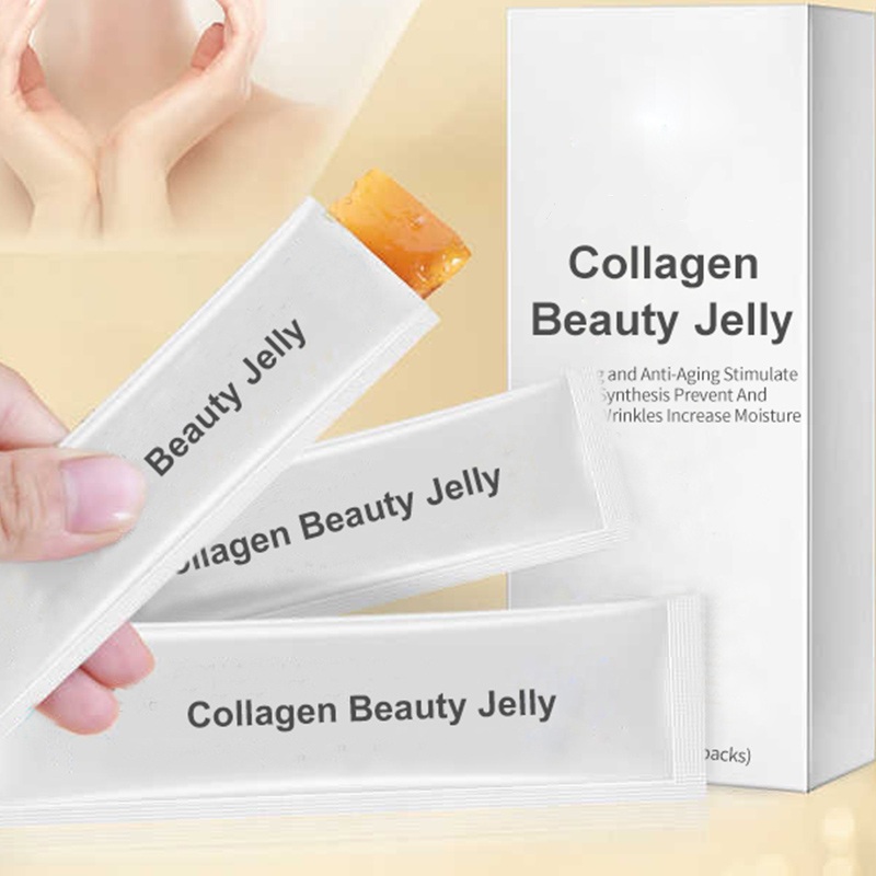 OEM/ODM High quality Skin Whitening zero fat jelly collagen Vegan skin lightening collagen jelly stick with hyaluronic acid