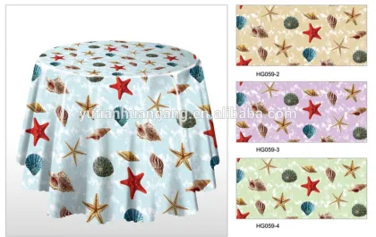 Transparent Printed Round Table Cloth
