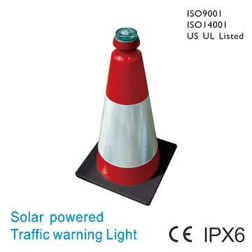 LED solar traffic warning light