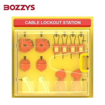 Dustproof Visual Safety Lockout/Tagout Management Board Station with Transparent Door Cover for Industry