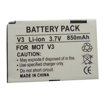 3.7V/850mAh Li-ion Mobile Phone Battery for Motorola V3