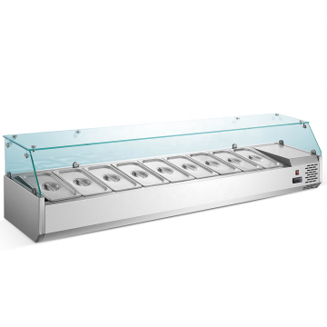 Stainless Steel Refrigerated Salad Bar Display Cooler