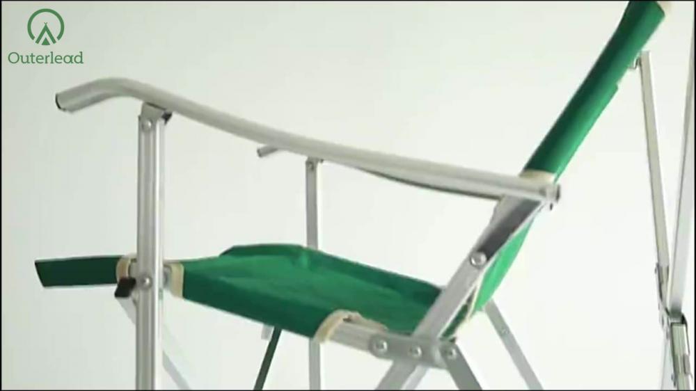 Muebles para acampar al aire libre silla plegable de aluminio ajustable