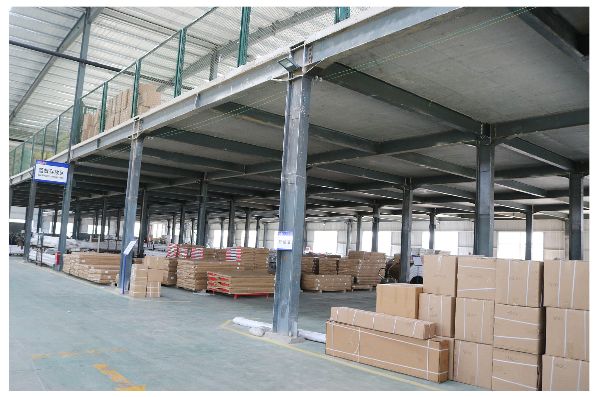 Professional Basketball Backstop with Fiberglass Backboard