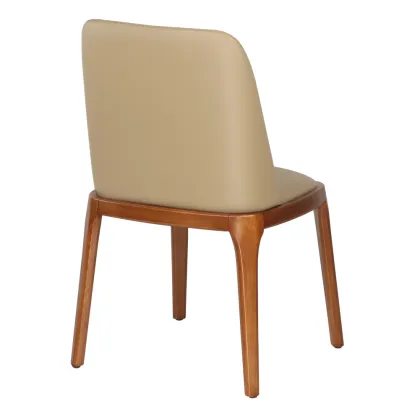 Walnut solid wood leather Grace chair