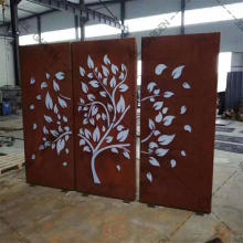 Weathering Steel Garden Screen