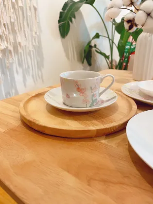 Watercolor Flower Style Afternoon Tea Dessert Plate