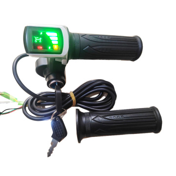 24V/36V/48V Electric Bike and Scooter Accessory: Grip Twist Throttle dengan LCD Display dan Key Lock