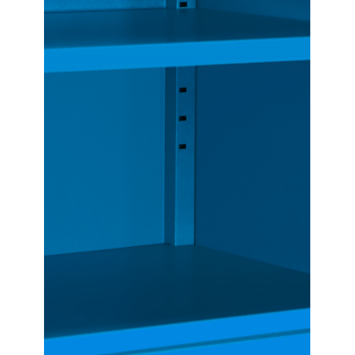 Gabinetes de armazenamento de metal azul utilitário