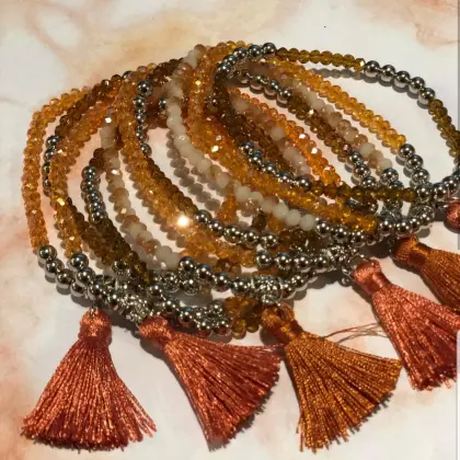 bracelet crystal jewelry 2019 wholesale hot product crystal bead tassel bracelet women