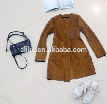 ALIKE lady long suede jacket