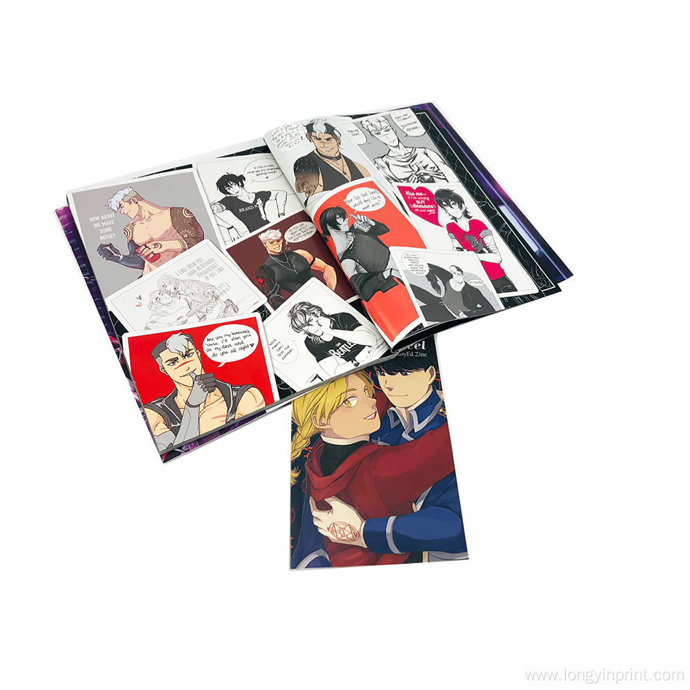 hardcover comic manga book printing cartoon