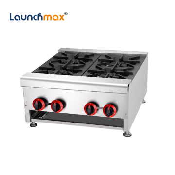 Commercial Stainless Steel Gas Stove with Low Pressure Burners - 2 to 4 Burners