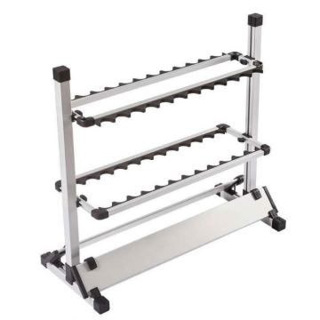 Lightweight Aluminum Fishing Rod Rack - 12 Holes or 24 Holes Storage Stand