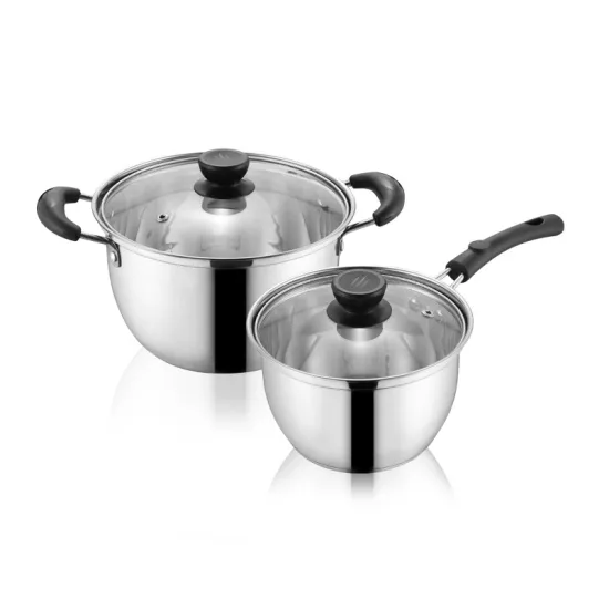 A Soup Pot With Handle And Two Ears