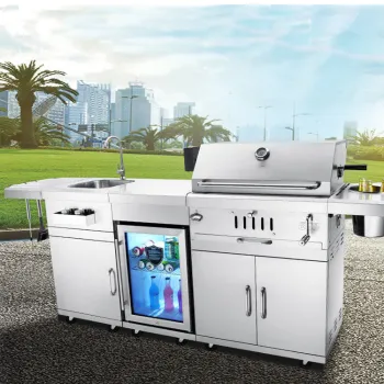 CE Customized Outdoor Garden Stainless Steel 4 Burner Gas BBQ Grill