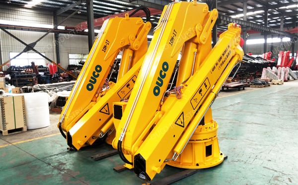 1T10M folding boom telescopic crane 