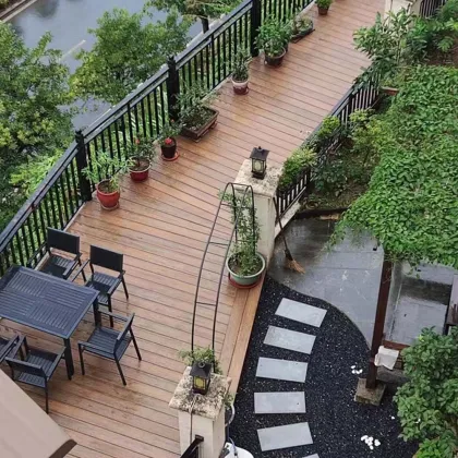 Co-extrusion Outdoor Extruded Plastic Decking