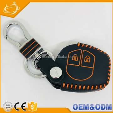 KUSTSOFT Genuine Leather Car Key Cover for Suzuki SX4 SWIFT - 2 Button Keyless Entry