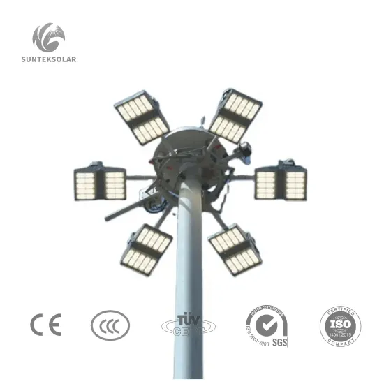 SUNTEK Stadium Sport Field LED Flood Light Poles 15m-35m High Mast Lighting