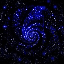 Волоконно-оптические падающие звезды на потолочном свете