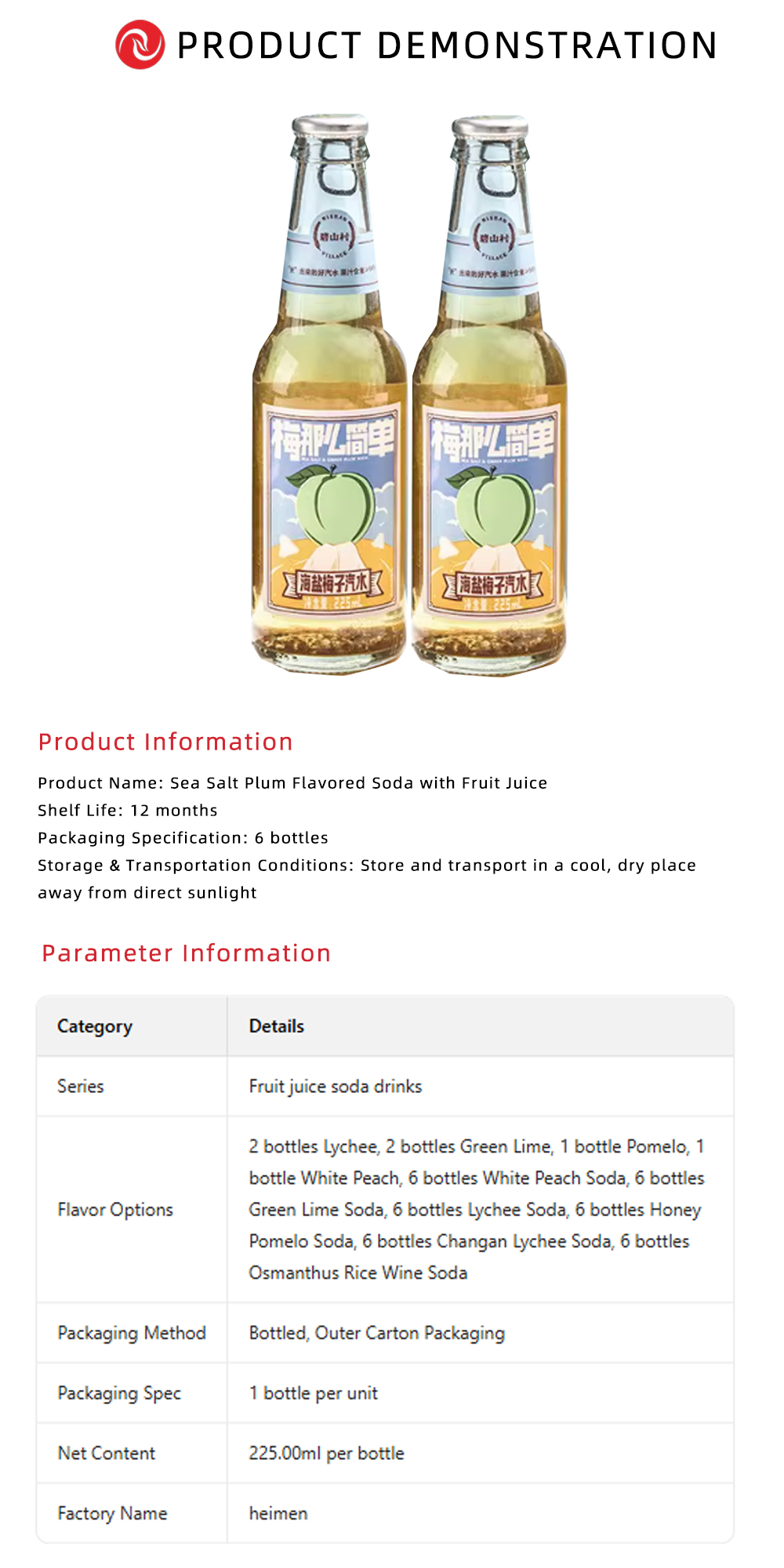 Fruity Sea Salt Plum Fizzy Drink x