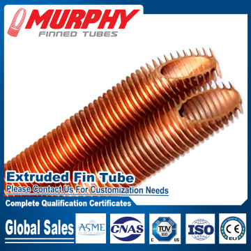 Copper Extruded Fin Tube for heat exchan