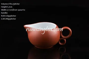 Chinese Zisha Clay Red Color Pitcher, 170cc/pitcher