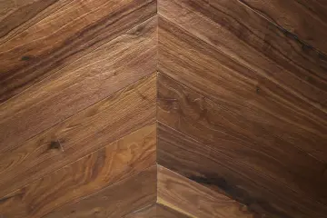 Black Walnut Chervon flooring