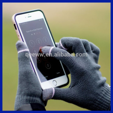 2016 New Style Fashion Knitted Lady Winter Glove Wholesale Acrylic Smartphone Knitted Touch gloves