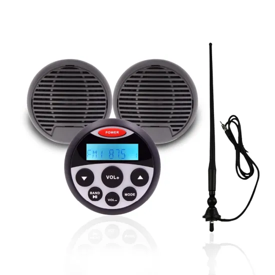 Waterproof Marine Stereo Bluetooth Radio Audio System Receiver MP3 Player+3" Marine Speaker+FM Antenna For ATV Pool Motorcycle