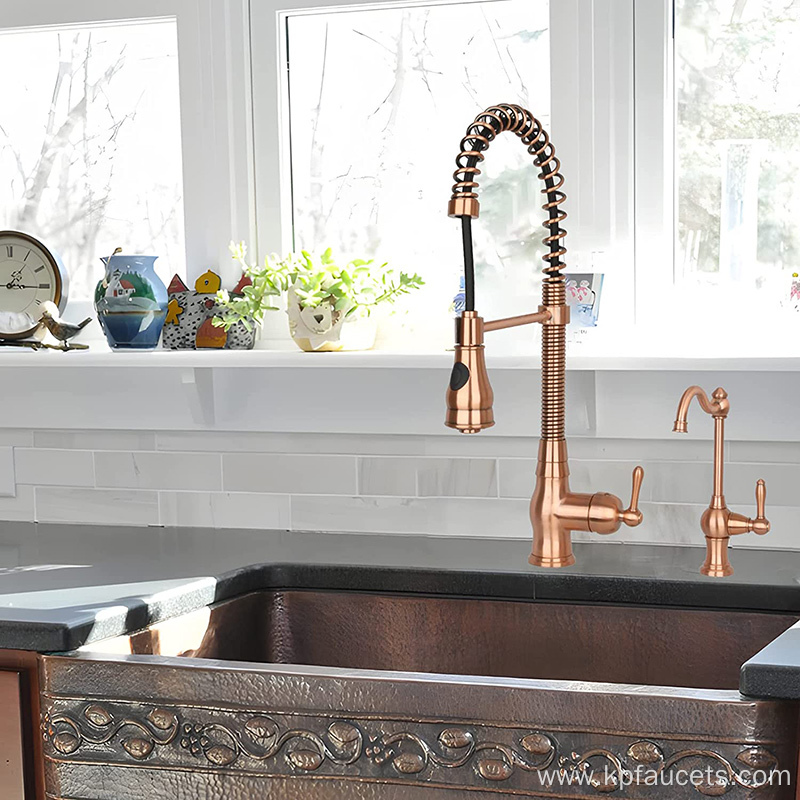 Luxury Brass Brushed Rose Gold Kitchen Faucets