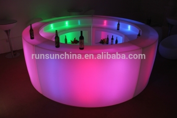 Party light decoration cocktail counter led round bar table for bar