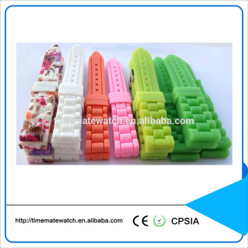 Popular antique easy style interchangeable silicone strap watch with custom logo