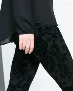 Flocking Denim Pant/ Flocking Jean Pant/ Ladies Flocking Pant