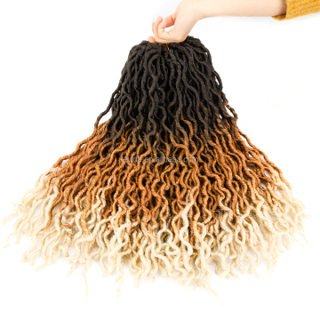Alieader Cheap Synthetic Ombre Crochet Hair Extensions Braiding Hair Braids Gypsy Faux Locs For Women