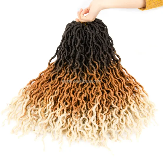 Alieader Cheap Synthetic Ombre Crochet Hair Extensions Braiding Hair Braids Gypsy Faux Locs For Women