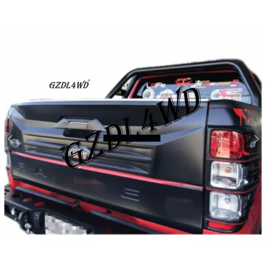 Matte Black Cover Facelift Rear Door Sill Tailgate for Ranger MK2 Wildtrak T7