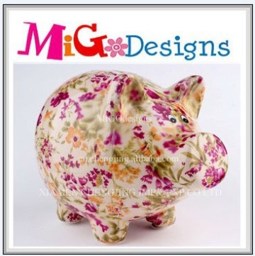 Factory Manufacture Colorful Pig Coin Bank Arts And Crafts Folk Art
