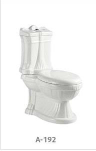 white elegant longuette two-piece toilet