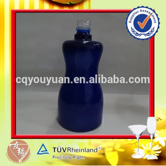 China made 500ml blue coloured glass bottles for spirits