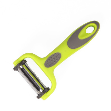 China Factory Stock Julienne Peeler with 3 Cutter Heads - Comfortable Handle Apple Fruit Peeler